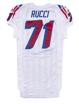 1999 Todd Rucci Game Used New England Patriots Road Jersey 